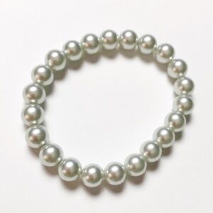 Boutique Faux Pearl Elastic Bracelet Costume Jewelry Minimalist Layering